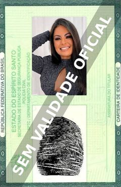 Imagem hipotética representando a carteira de identidade de Paulinha Abelha