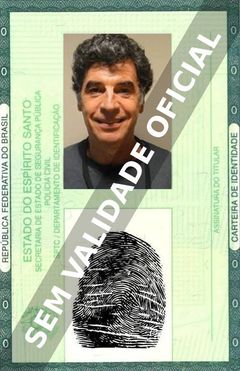 Imagem hipotética representando a carteira de identidade de Paulo Betti