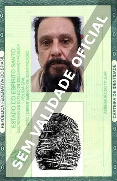 Imagem hipotética representando a carteira de identidade de Paulo Cupertino