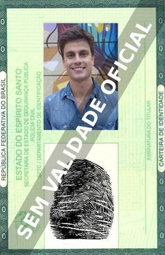 Imagem hipotética representando a carteira de identidade de Paulo Dalagnoli