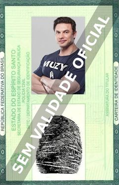 Imagem hipotética representando a carteira de identidade de Paulo Muzy