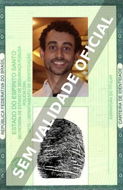 Imagem hipotética representando a carteira de identidade de Paulo Verlings