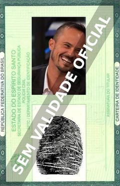Imagem hipotética representando a carteira de identidade de Paulo Vilhena