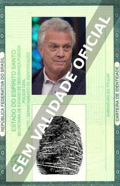 Imagem hipotética representando a carteira de identidade de Pedro Bial