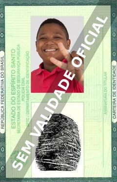 Imagem hipotética representando a carteira de identidade de Pedro Sousa