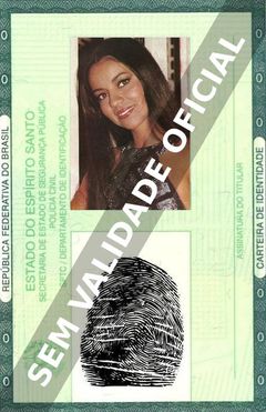 Imagem hipotética representando a carteira de identidade de Perla