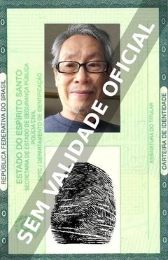 Imagem hipotética representando a carteira de identidade de Peter Chen