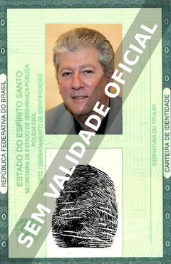 Imagem hipotética representando a carteira de identidade de Peter Riegert
