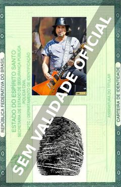 Imagem hipotética representando a carteira de identidade de Phil Campbell