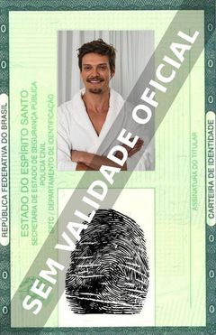 Imagem hipotética representando a carteira de identidade de Pierre Baitelli