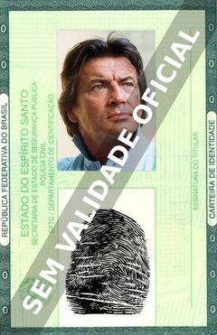 Imagem hipotética representando a carteira de identidade de Pierre Brice