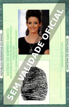 Imagem hipotética representando a carteira de identidade de Pilar López de Ayala