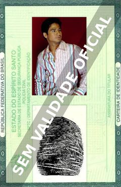 Imagem hipotética representando a carteira de identidade de Piolo Pascual