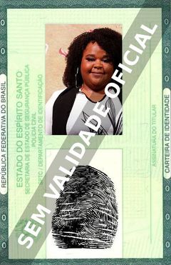 Imagem hipotética representando a carteira de identidade de Polly Marinho