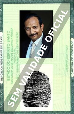 Imagem hipotética representando a carteira de identidade de Pramode Kumar