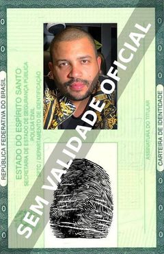 Imagem hipotética representando a carteira de identidade de Projota