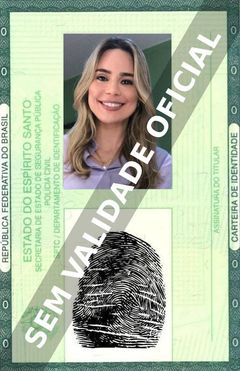 Imagem hipotética representando a carteira de identidade de Rachel Sheherazade