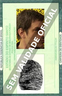 Imagem hipotética representando a carteira de identidade de Rafael Ferro