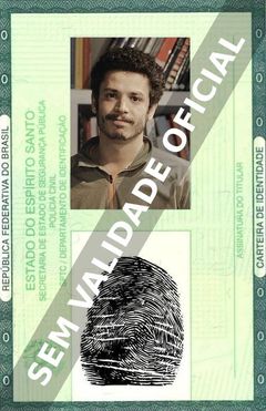 Imagem hipotética representando a carteira de identidade de Rafael Queiroga