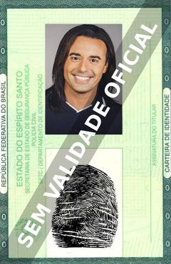 Imagem hipotética representando a carteira de identidade de Rafael Telles