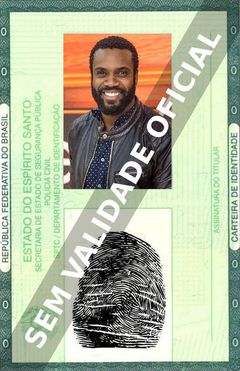 Imagem hipotética representando a carteira de identidade de Rafael Zulu