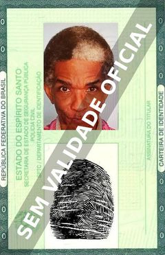 Imagem hipotética representando a carteira de identidade de Ralph Cole Jr.