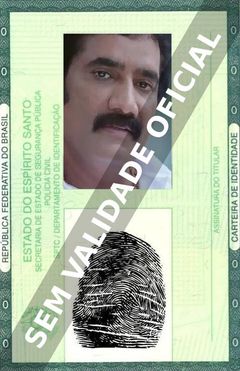 Imagem hipotética representando a carteira de identidade de Rao Ramesh