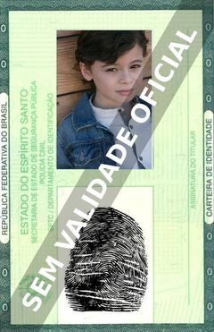 Imagem hipotética representando a carteira de identidade de Raphael Alejandro