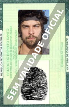 Imagem hipotética representando a carteira de identidade de Raphael Sander