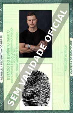 Imagem hipotética representando a carteira de identidade de Rawson Marshall Thurber