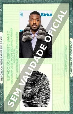 Imagem hipotética representando a carteira de identidade de Ray J