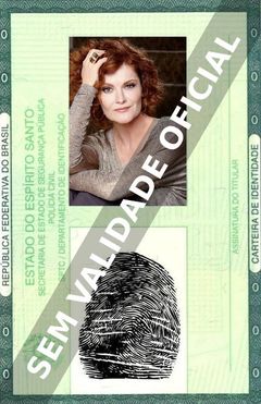 Imagem hipotética representando a carteira de identidade de Rebecca Wisocky