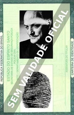 Imagem hipotética representando a carteira de identidade de Reinhard Hauff