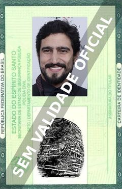 Imagem hipotética representando a carteira de identidade de Renato Góes