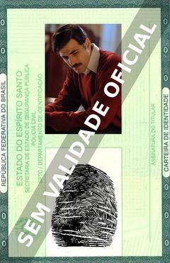 Imagem hipotética representando a carteira de identidade de Reynaldo Gianecchini