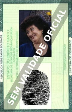 Imagem hipotética representando a carteira de identidade de Rhoda Gemignani