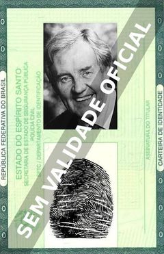 Imagem hipotética representando a carteira de identidade de Richard Briers