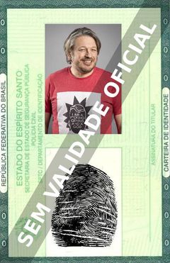 Imagem hipotética representando a carteira de identidade de Richard Herring