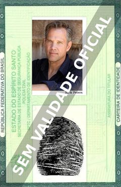 Imagem hipotética representando a carteira de identidade de Rick Peters