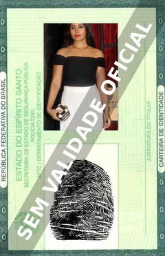 Imagem hipotética representando a carteira de identidade de Rimi Sen