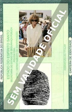 Imagem hipotética representando a carteira de identidade de Rob Machado