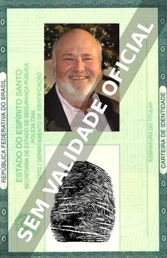 Imagem hipotética representando a carteira de identidade de Rob Reiner