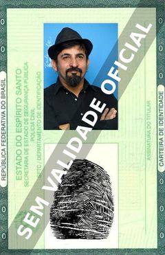 Imagem hipotética representando a carteira de identidade de Roberto Farías