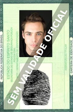 Imagem hipotética representando a carteira de identidade de Rodrigo Paganelli