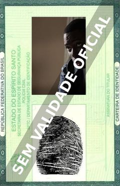 Imagem hipotética representando a carteira de identidade de Roger Carvalho