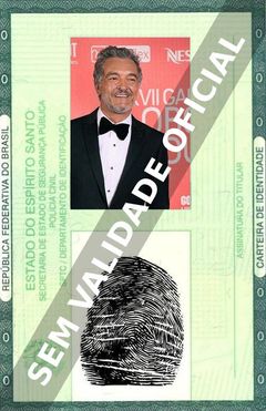 Imagem hipotética representando a carteira de identidade de Rogério Samora