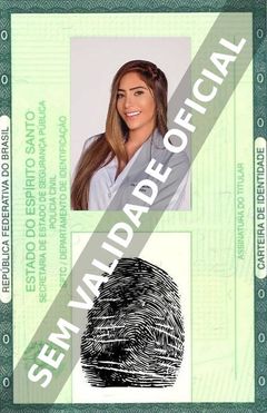 Imagem hipotética representando a carteira de identidade de Romana Novais