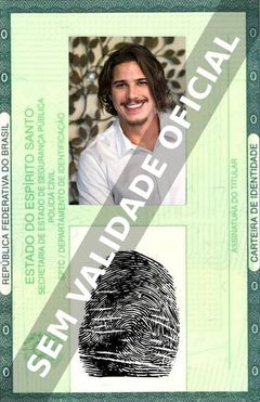 Imagem hipotética representando a carteira de identidade de Romulo Arantes Neto