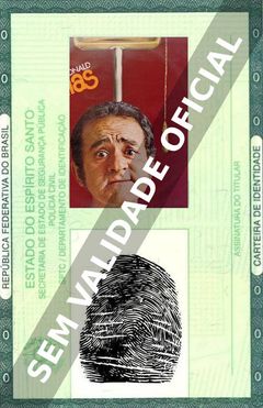 Imagem hipotética representando a carteira de identidade de Ronald Golias