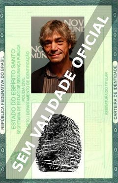 Imagem hipotética representando a carteira de identidade de Roney Villela